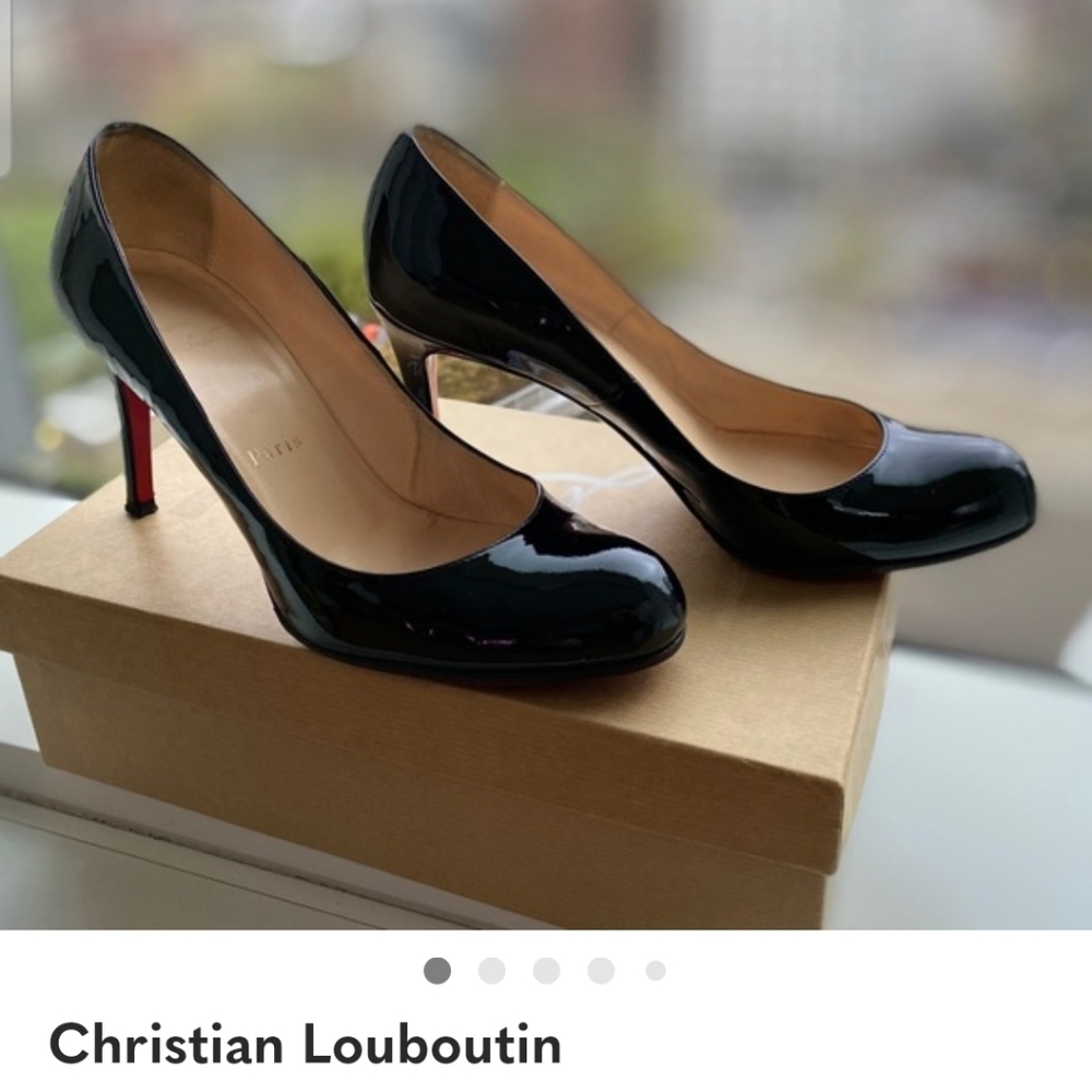 Christian Louboutin Simple Patent Red Sole Pumps